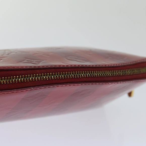 LOUIS VUITTON Vernis Rayure Pochette Cosmetic Pomme D'amour M91721 LV Auth 70046 - Picture 5 of 16